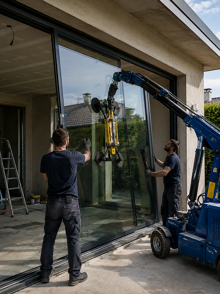 Installation d’une baie vitrée à La Queue-en-Brie
