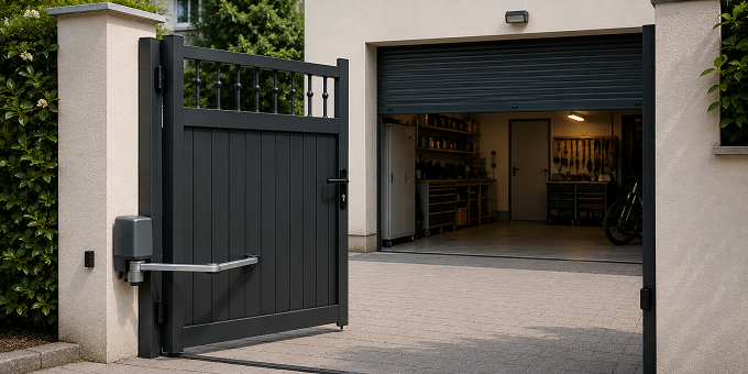 installation d'un portail et d'une porte de garage sur Coubert